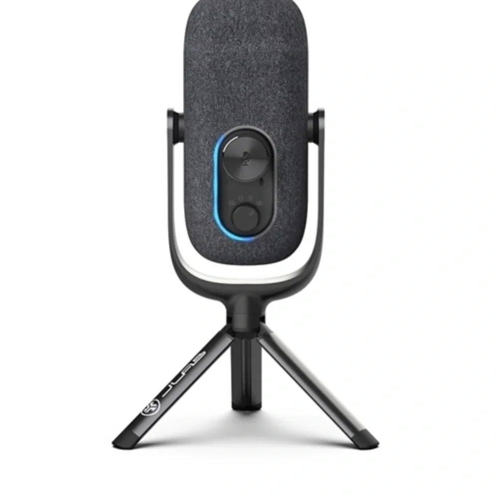 USB Desktop Microphone with RGB Ring - Black Fabric